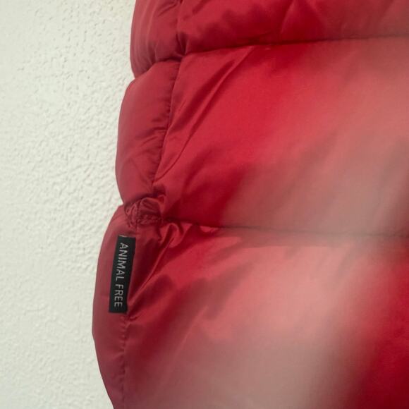 Save The Duck Women's Charlotte Vest Puffer Vest Animal Free Fiery Red Size 0 XS - Picture 5 of 8